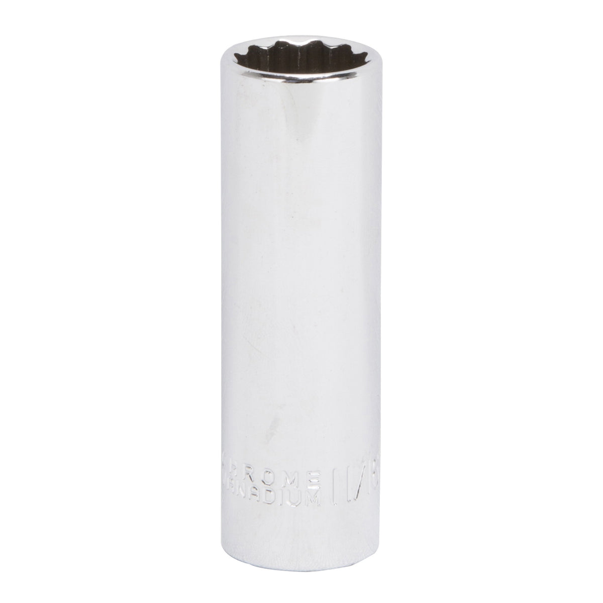 Vulcan MT6527949 Drive Socket, 11/16 in Socket, 1/2 in Drive, 12-Point, Chrome Vanadium Steel, Chrome