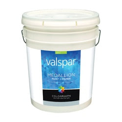 Valspar Medallion 3400 Series 027.0003408.008 Interior Paint, Satin, Pastel, 5 gal, Pail, Latex Base