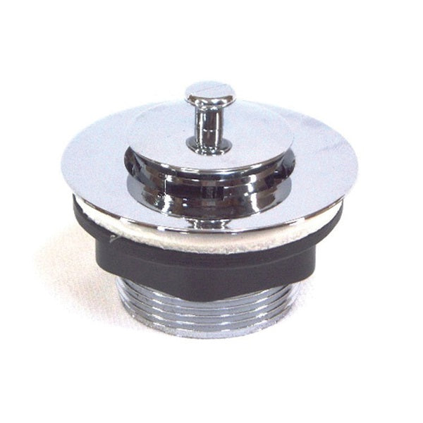 US Hardware P-105C Bathtub Strainer with Stopper, Plastic, Chrome