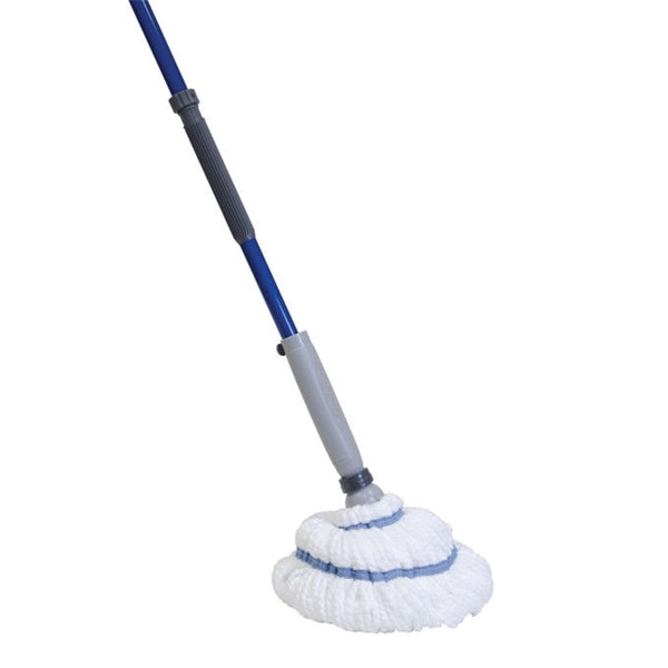 Quickie 036M-4 Wet Mop, 48 in L, Microfiber Cloth Mop Head, Green/White Mop Head, Steel Handle