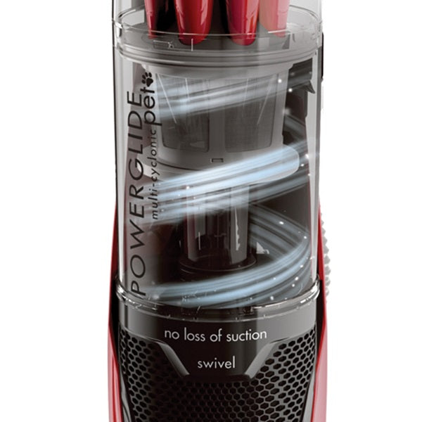 BISSELL PowerGlide 1646 Vacuum Cleaner, Multi-Level Filter, 27 ft L Cord, Red Housing