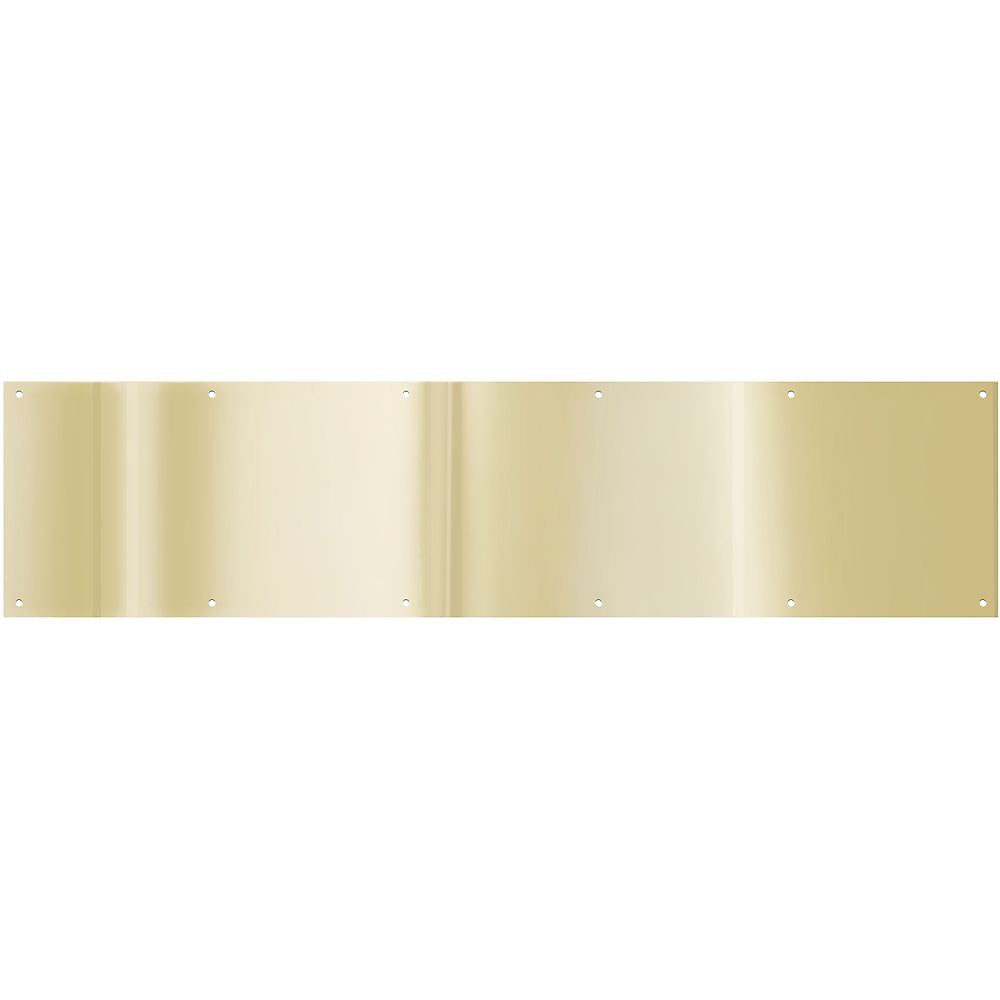 National Hardware V1996 Series N244-079 Kick Plate, 34 in L, 8 in W, Aluminum, Brass