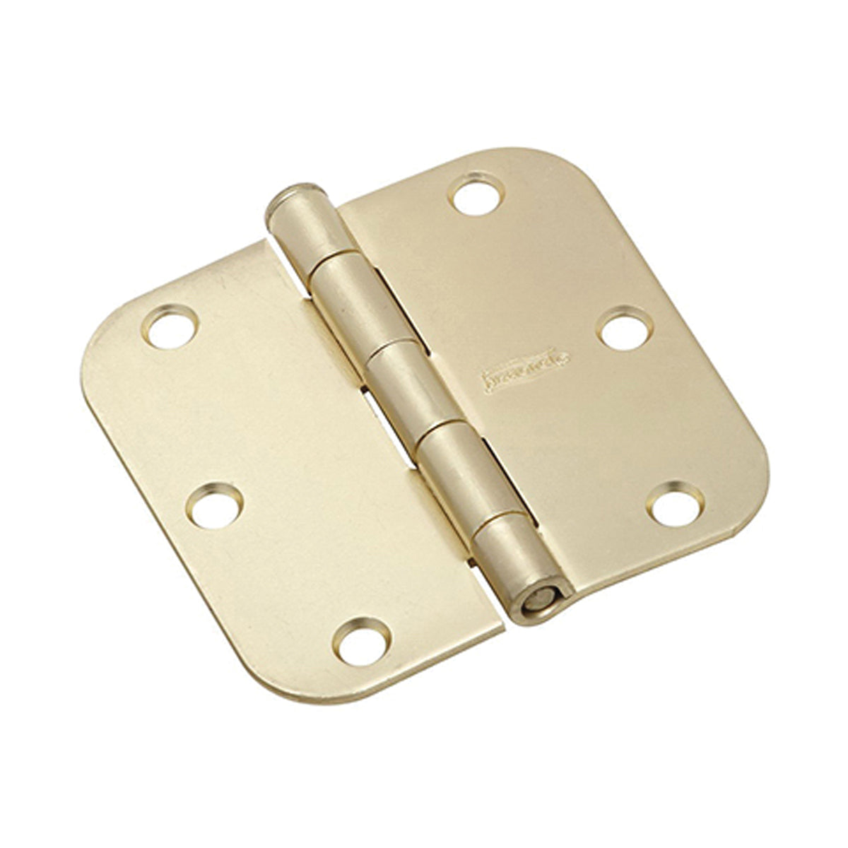 National Hardware N830-224 Door Hinge, Steel, Satin Brass, Non-Rising, Removable Pin, Full-Mortise Mounting, 50 lb