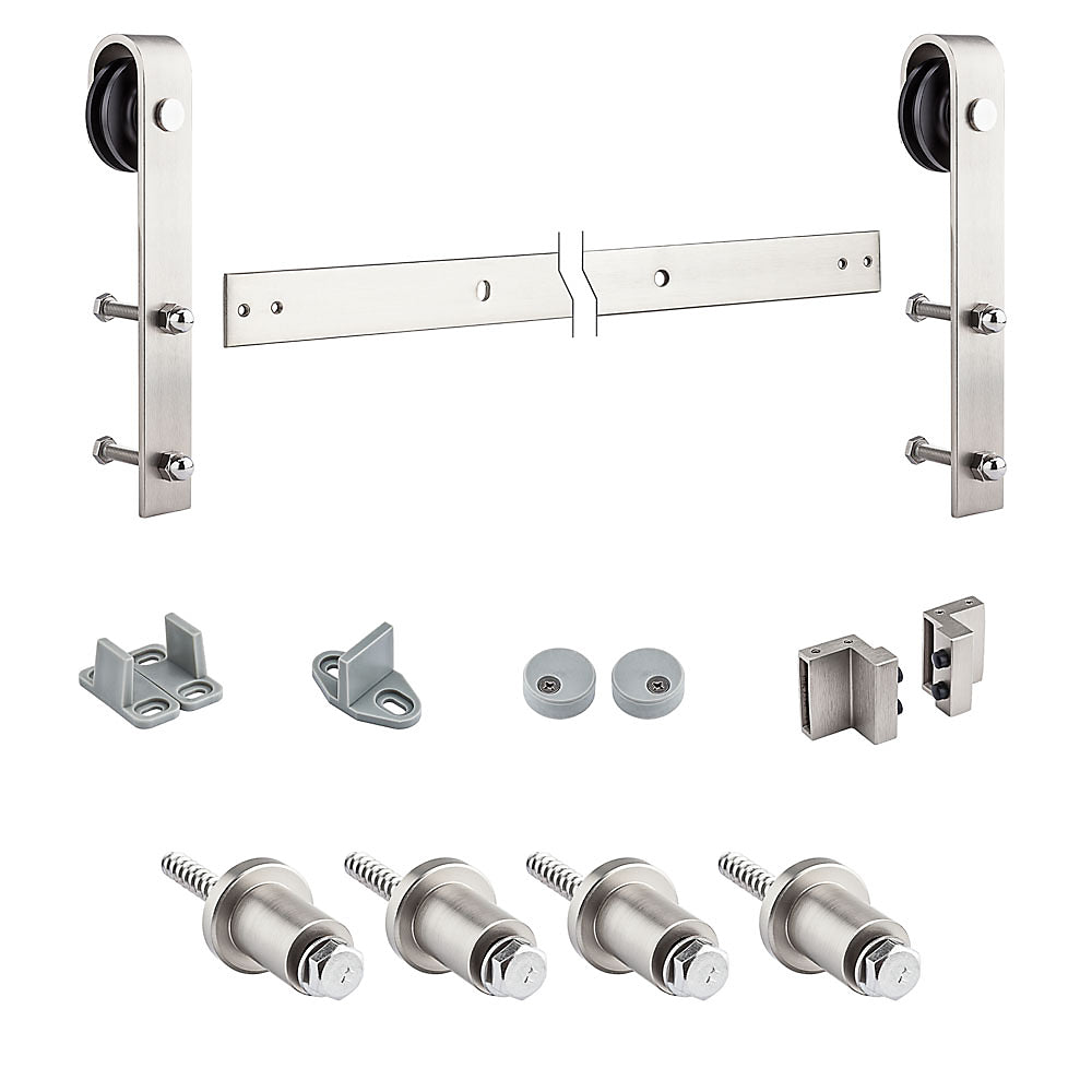 National Hardware N700-002 Decorative Sliding Door Hardware, Steel, Satin Nickel