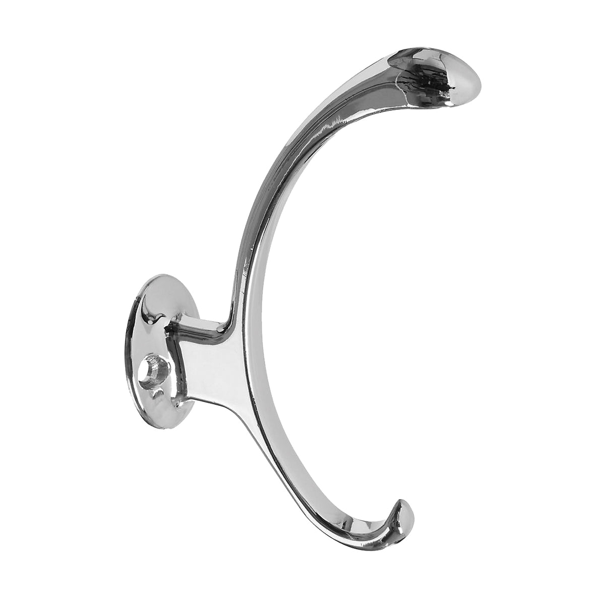 National Hardware V8008 N806-801 Garment Hook, 2-Hook, Zinc, Chrome