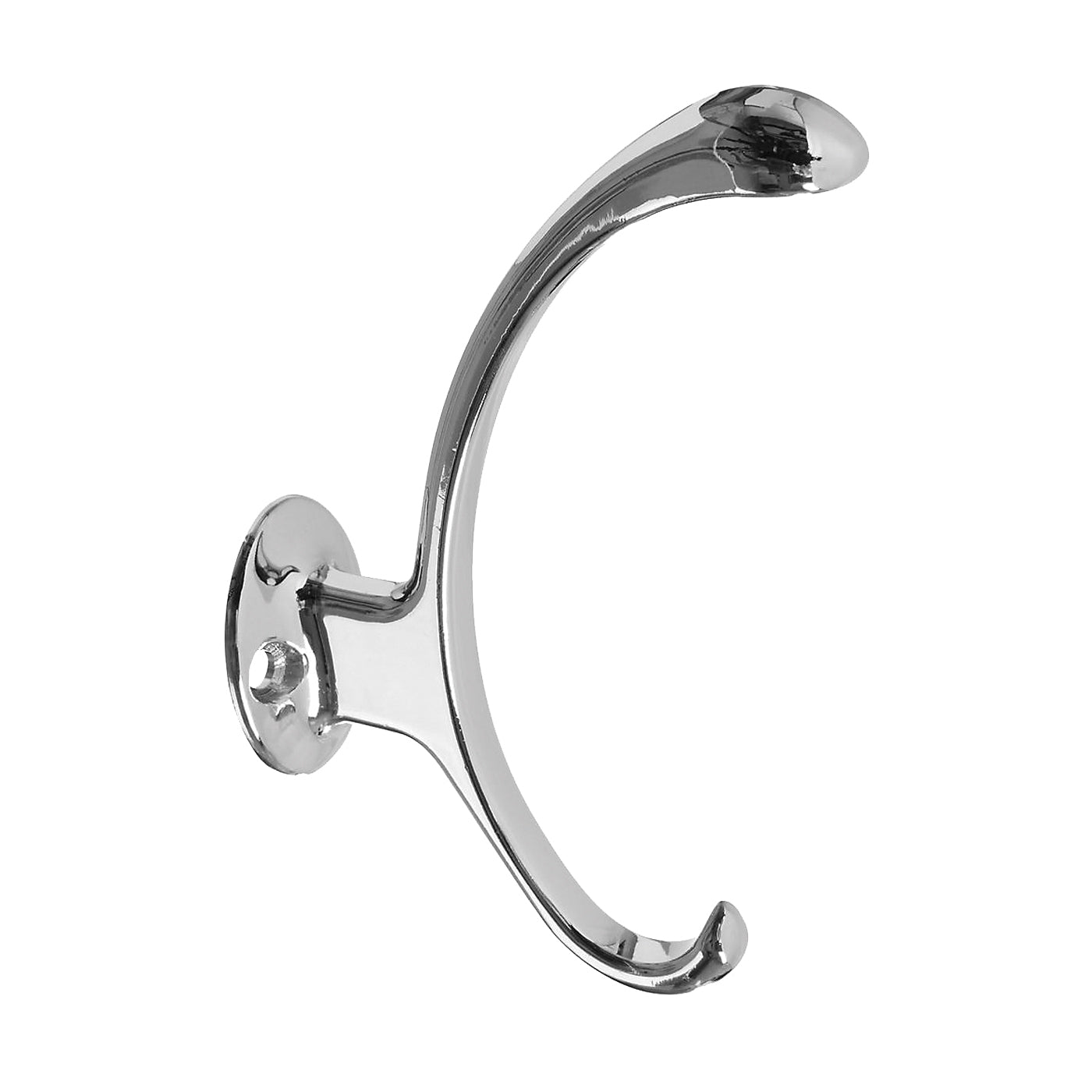 National Hardware V8008 N806-801 Garment Hook, 2-Hook, Zinc, Chrome