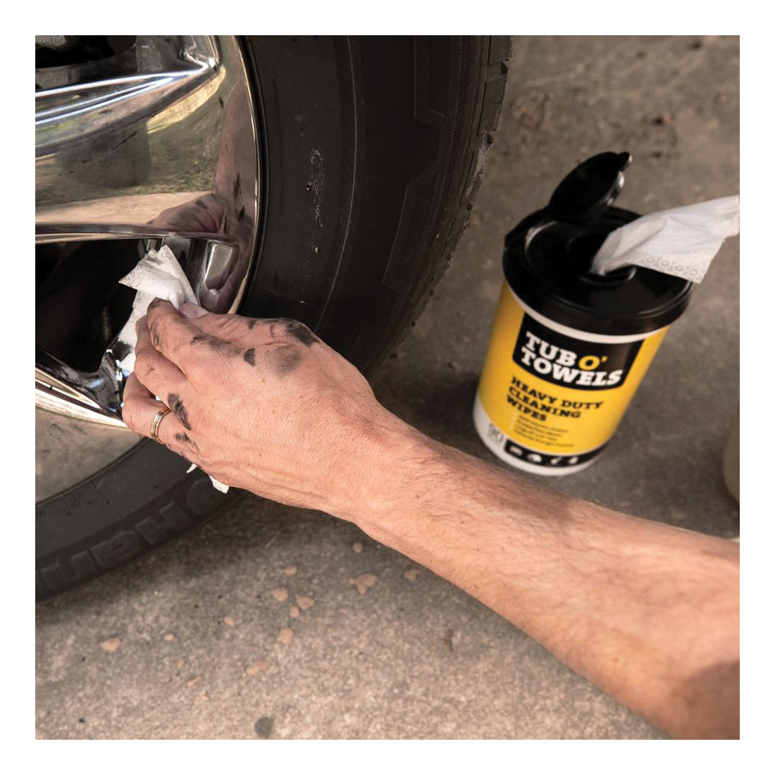 Tub O'Towels TW90 Heavy-Duty Cleaning Wipes, 12 in L, 10 in W, Light Citrus