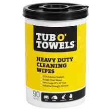 Load image into Gallery viewer, Tub O&#39;Towels TW90 Heavy-Duty Cleaning Wipes, 12 in L, 10 in W, Light Citrus
