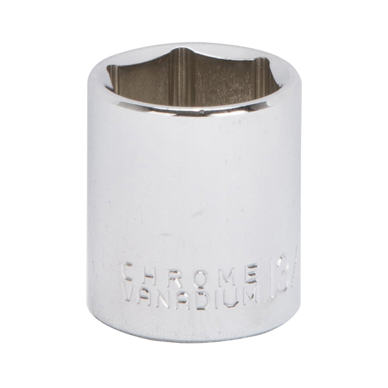 Vulcan MT6495386 Drive Socket, 13/16 in Socket, 3/8 in Drive, 6-Point, Chrome Vanadium Steel, Chrome