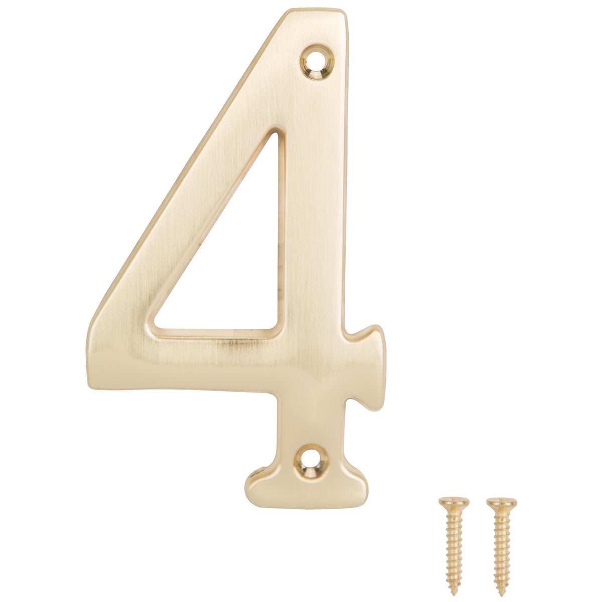 ProSource N-Z044PB3L-PS House Number, Character: 4, 4 in H Character, 2.28 in W Character