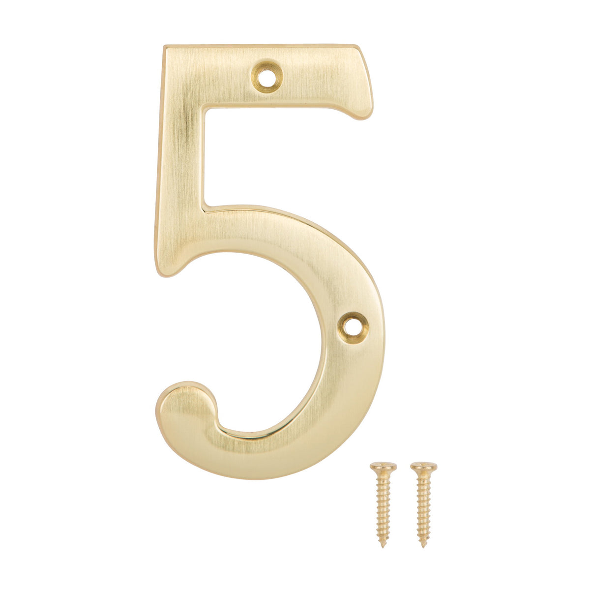 ProSource N-Z045PB3L-PS House Number, Character: 5, 4 in H Character, 2.28 in W Character