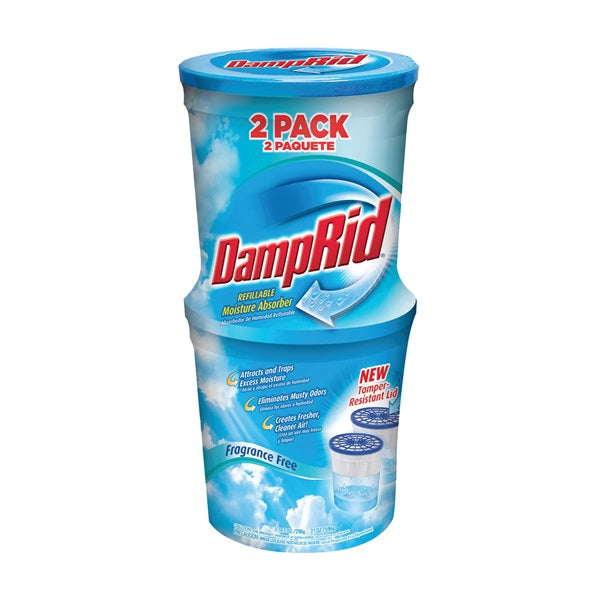 DampRid FG60 Moisture Absorber, 10.5 oz Twin Pack, Solid, Odorless