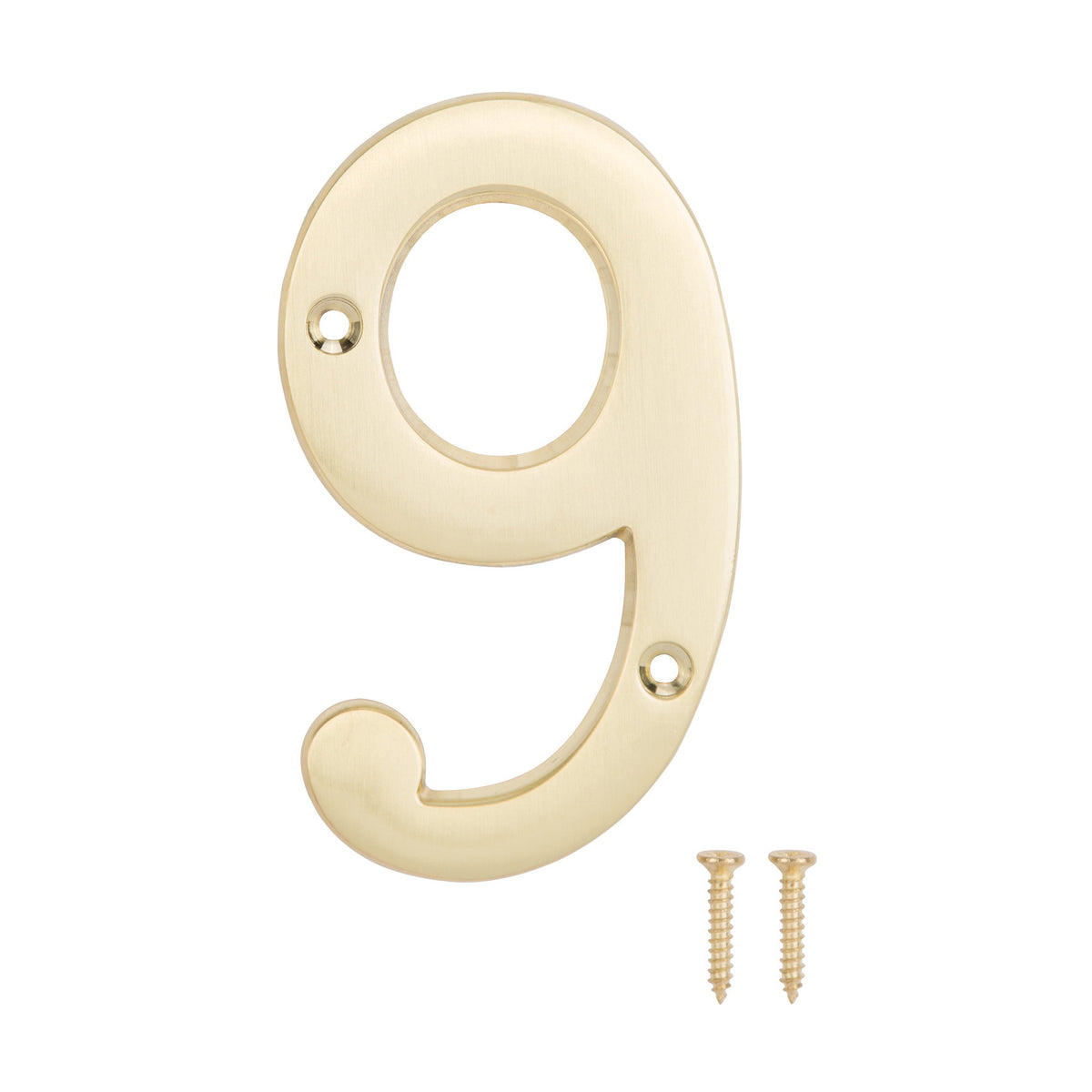 ProSource N-Z049PB3L-PS House Number, Character: 9, 4 in H Character, 2.28 in W Character