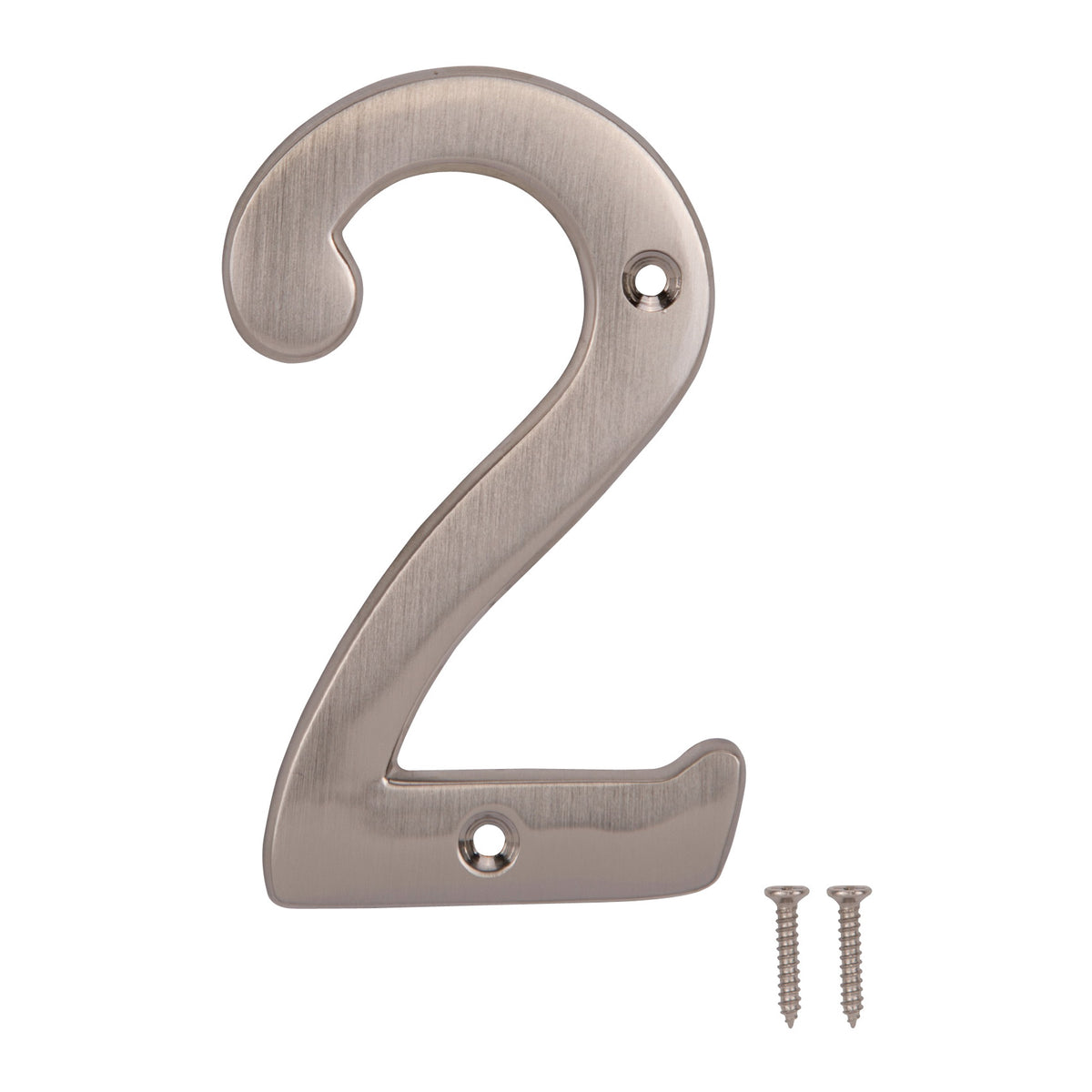 ProSource N-Z042SN-3L-PS House Number, Character: 2, 4 in H Character, 2.28 in W Character