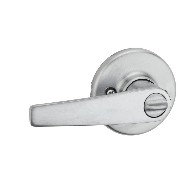 Kwikset 300DL26DCP Privacy Lever, 3-5/8 in L Lever, Satin Chrome