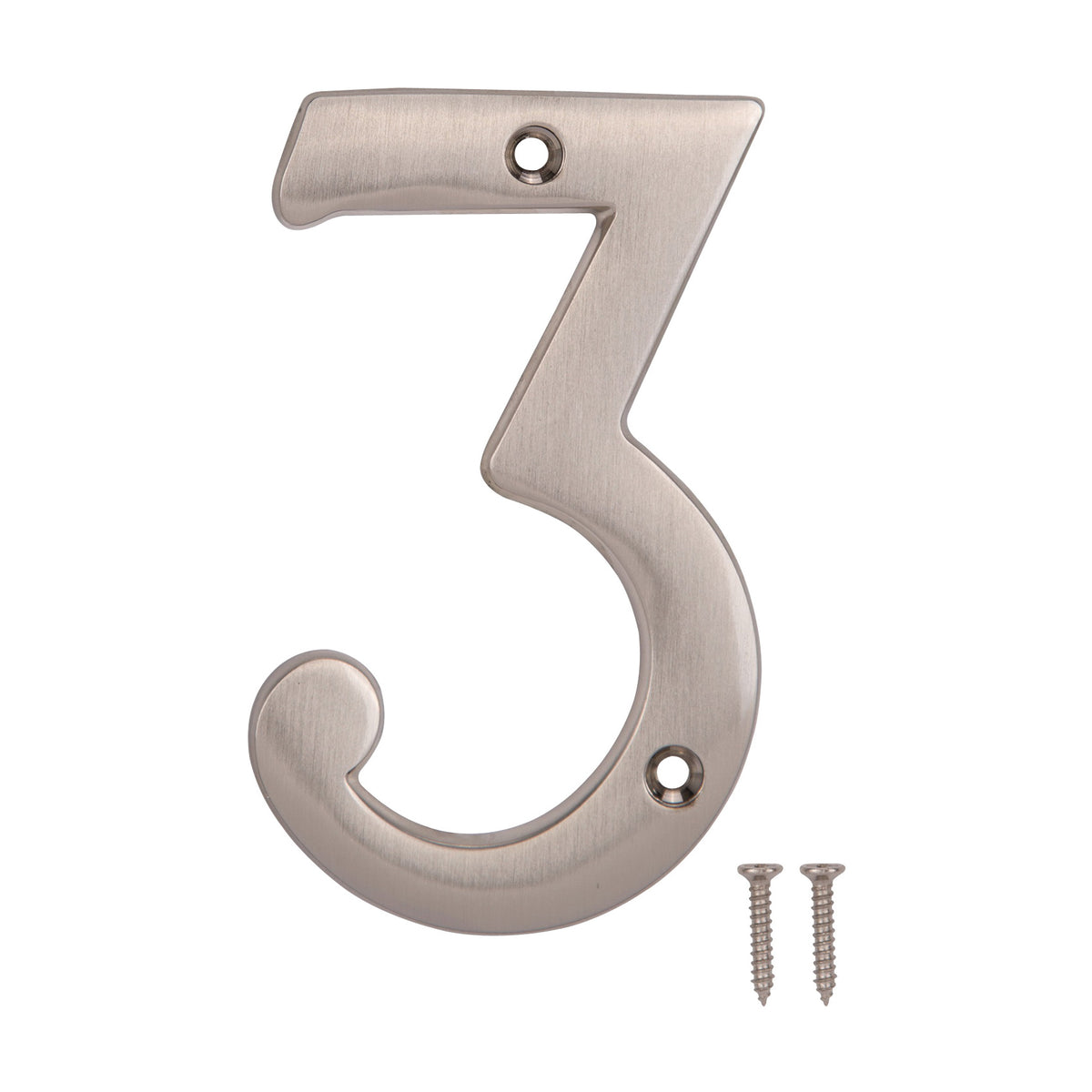 ProSource N-Z043SN-3L-PS House Number, Character: 3, 4 in H Character, 2.36 in W Character