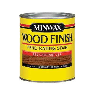 Minwax Wood Finish 223204444 Wood Stain, Red Chestnut, Liquid, 0.5 pt, Can