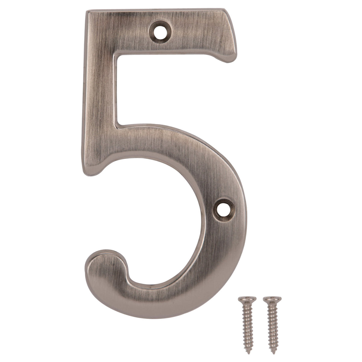 ProSource N-Z045SN-PS House Number, Character: 5, 4 in H Character, 2.28 in W Character