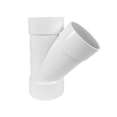 GENOVA 41060 Pipe Wye, 6 in, Hub, PVC