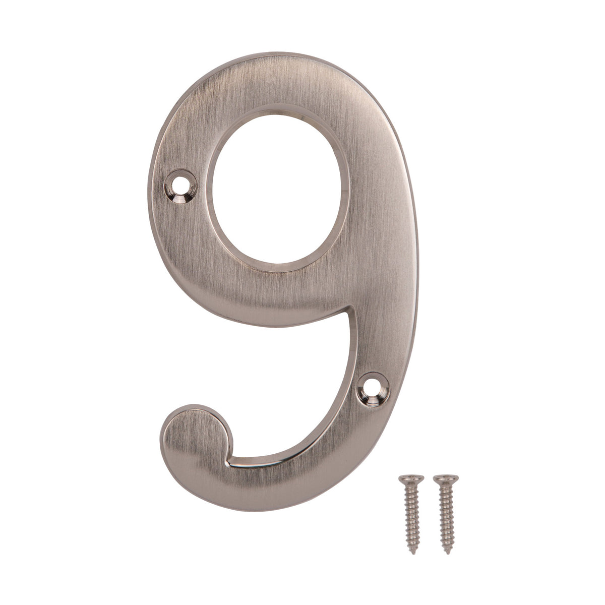 ProSource N-Z049SN-PS House Number, Character: 9, 4 in H Character, 2.28 in W Character