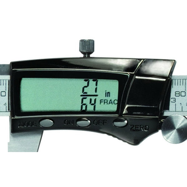 GENERAL 147 Caliper, 0 to 6 in, 1.57 in Jaw, Digital, LCD Display, Stainless Steel