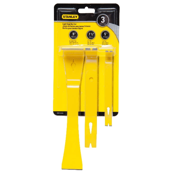 STANLEY STHT55135 Pry Bar Set, 3-Piece, HCS, Yellow, Powder-Coated