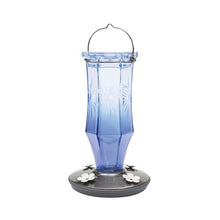 Load image into Gallery viewer, Perky-Pet 8129-2 Bird Feeder, Sapphire Starburst Vintage, 16 oz, 4 -Port/Perch, Glass, Blue, 8-1/2 in H
