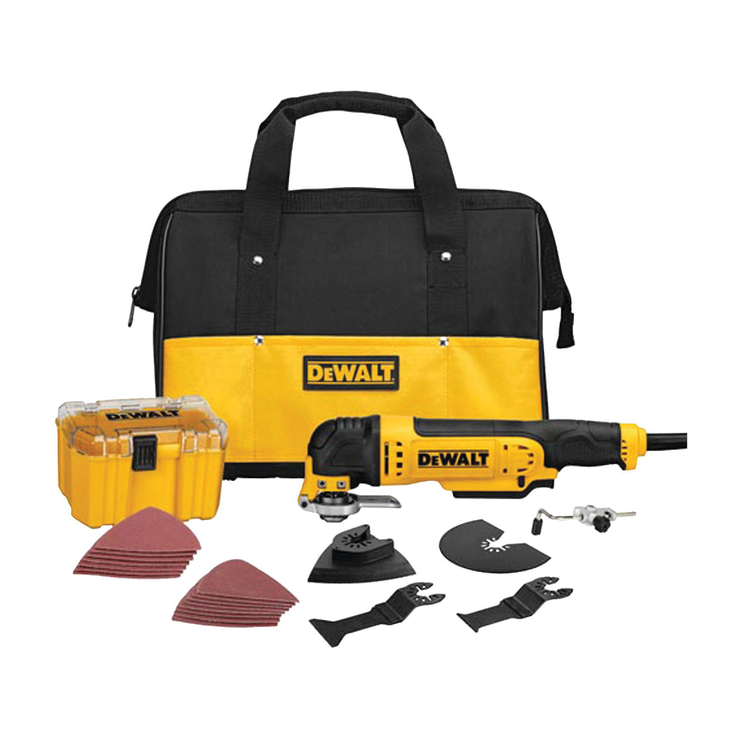 DeWALT DWE315K Corded Oscillating Multi-Tool Kit (Includes Blades, Sanding Pad, Sand Paper, and Contractor Bag)