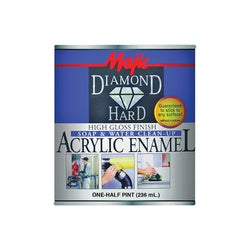 Majic Paints Diamondhard 8-1500 Series 8-1505-4 Enamel Paint, Gloss, Royal/Safety Blue, 0.5 pt, Can, Water Base