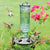 Perky-Pet 8108-2 Bird Feeder, Antique Bottle, 10 oz, 4-Port/Perch, Glass/Metal, Green, 10 in H