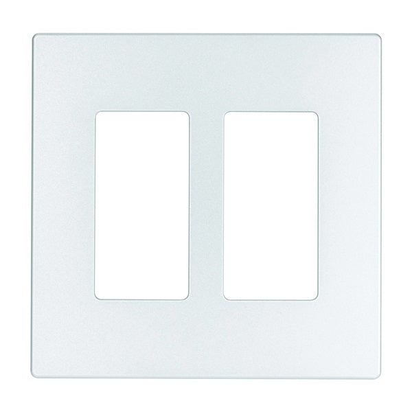 Eaton Wiring Devices Aspire 9522SG Wallplate, 4-1/2 in L, 4.56 in W, 2 -Gang, Polycarbonate, Silver Granite