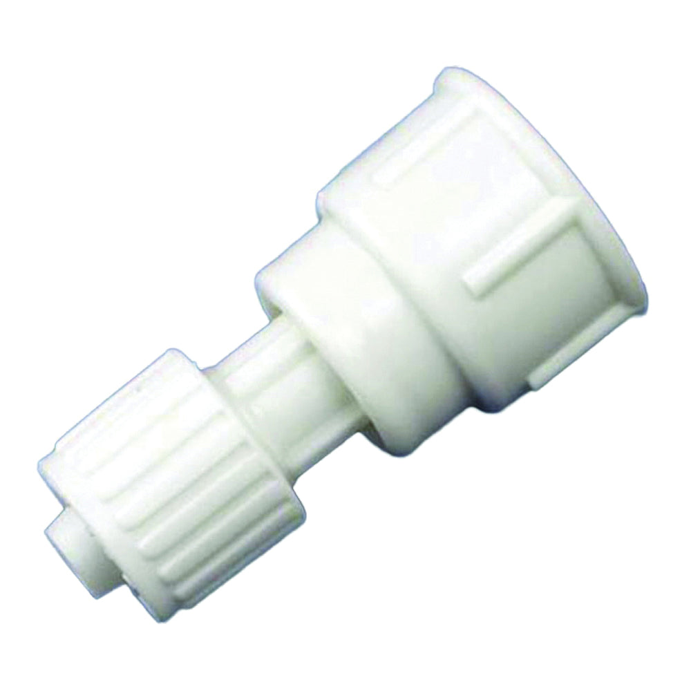 Flair-It 16869 Tube Adapter, 3/8 x 3/4 in, PEX Ballcock, Polyoxymethylene, White