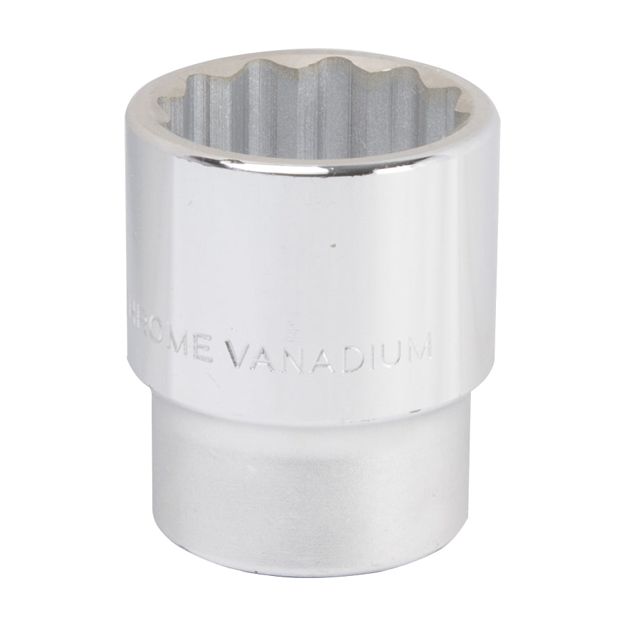 Vulcan MT-SM6035 Drive Socket, 35 mm Socket, 3/4 in Drive, 12-Point, Chrome Vanadium Steel, Chrome