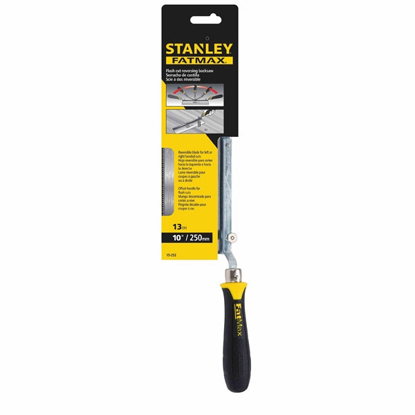 FATMAX 15-252K Backsaw, 10 in L Blade, 3 in W Blade, 14 TPI, Cushion-Grip Handle, Plastic/Rubber Handle