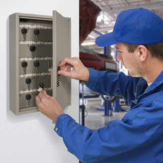 Kidde AccessPoint 001795 Key Cabinet, Steel, Clay, 8.11 in W, 12.04 in H, 3.19 in D