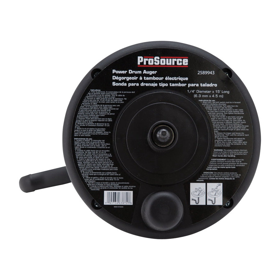 Prosource DA00003C-15 Power Drum Auger