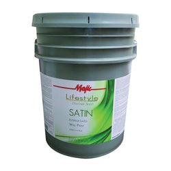 Majic Paints 8-1821-5 Interior Paint, Satin, White, 5 gal, Can, Latex Base, Resists: Abrasion, Moisture, Spatter