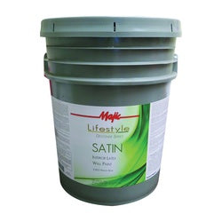 Majic Paints 8-1822-5 Interior Paint, Satin, Medium, 5 gal, Can, Latex Base, Resists: Abrasion, Moisture, Spatter