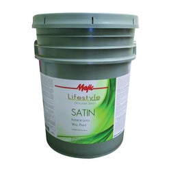 Majic Paints 8-1824-5 Interior Paint, Satin, Neutral, 5 gal, Can, Latex Base, Resists: Abrasion, Moisture, Spatter