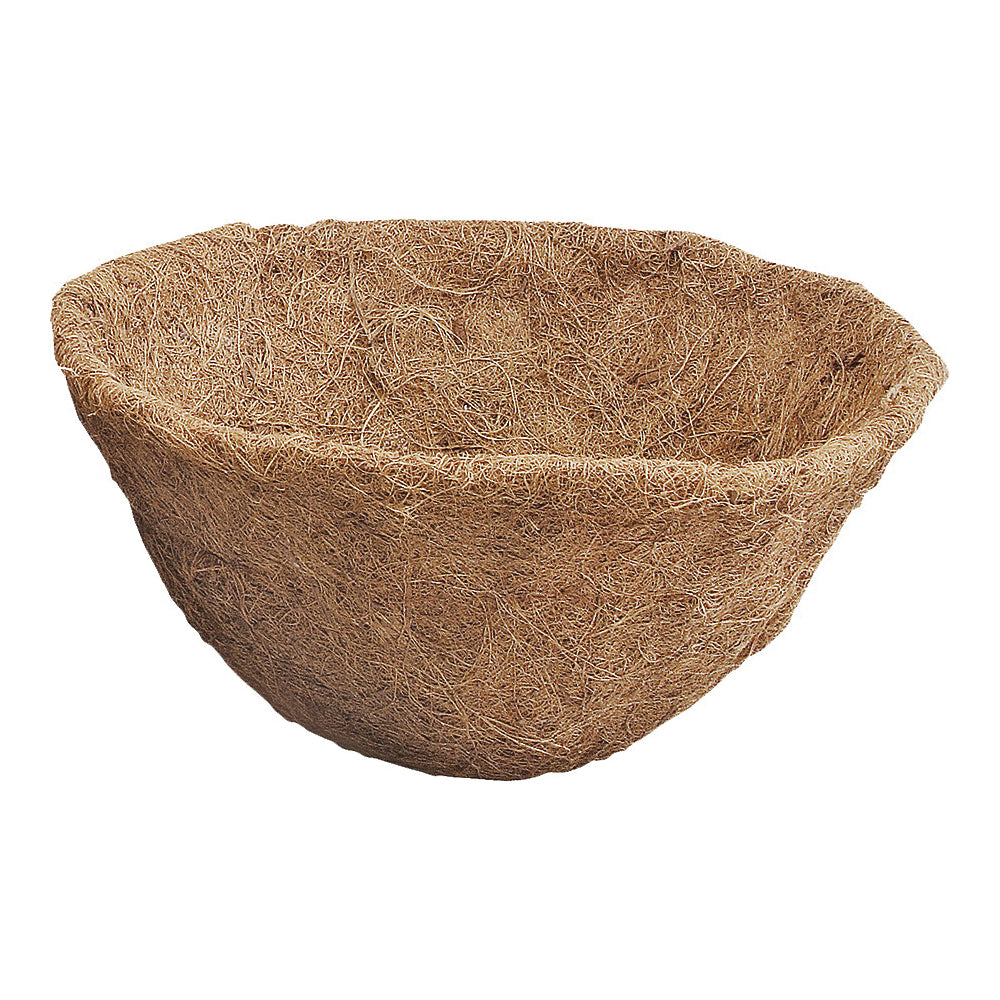 Landscapers Select T51483-3L Planter Liner, 14 in Dia, 7.5 H, Round, Natural Coconut, Brown