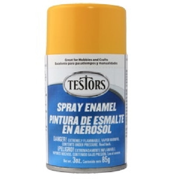 TESTORS 1214T Enamel Spray Paint, Gloss, Yellow, 3 oz