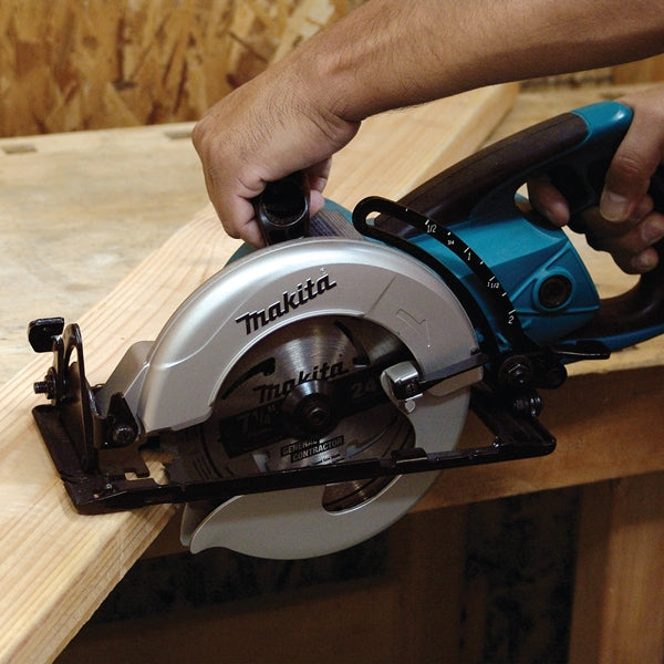 Makita 5477NB Circular Saw, 15 A, 7-1/4 in Dia Blade, 5/8 in Arbor, 0 to 51.5 deg Bevel