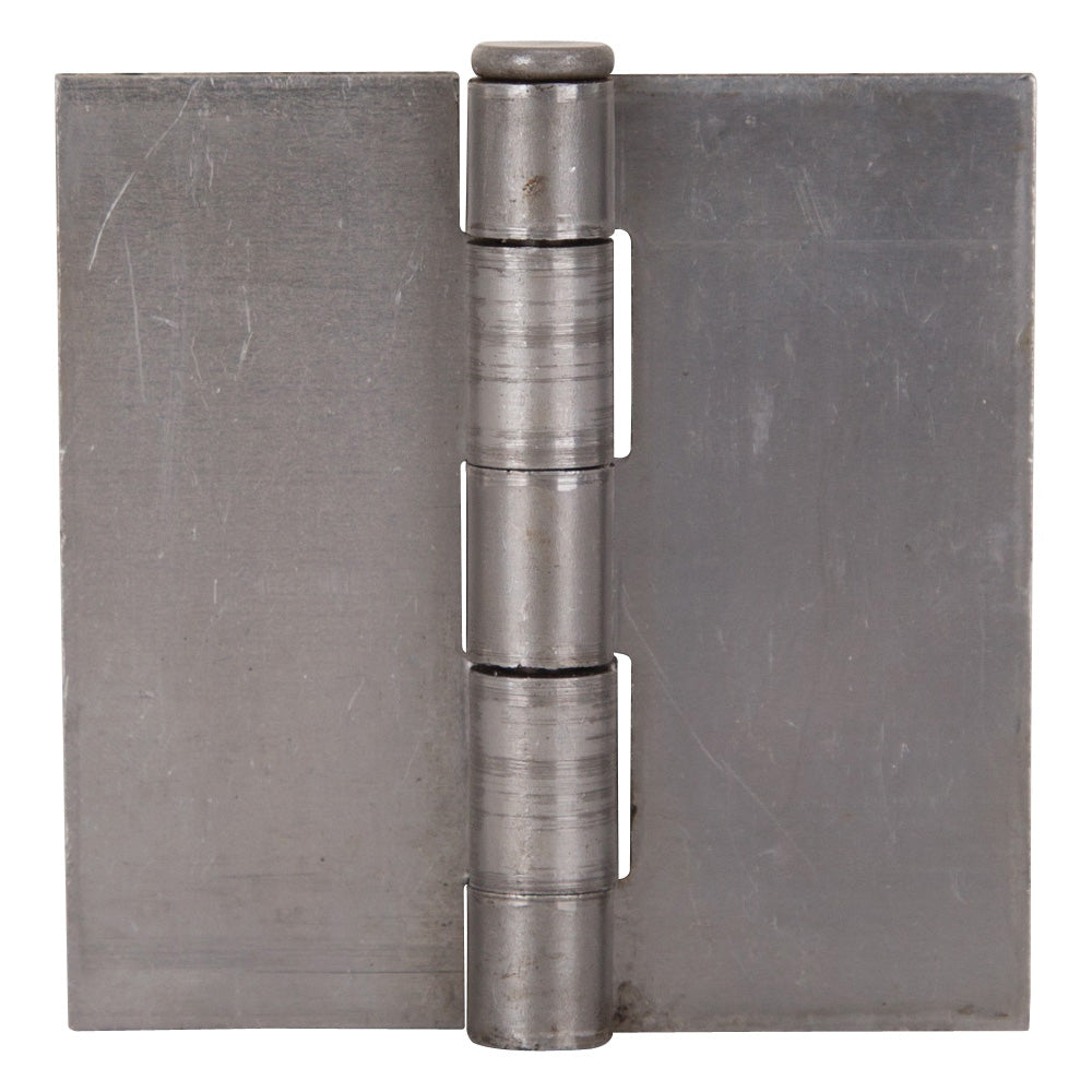 ProSource LR-020-PS Door Hinge, 3-1/2 in W Door Leaf, 3-1/2 in H Door Leaf, 2.2 mm Thick Door Leaf, Steel, Plain Steel