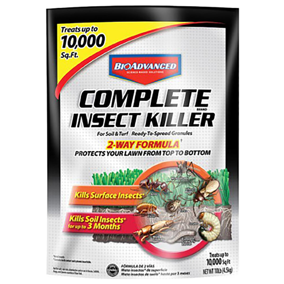 BioAdvanced 700288H Insect Killer, Granular, Sprinkle Application, 10 lb Bag