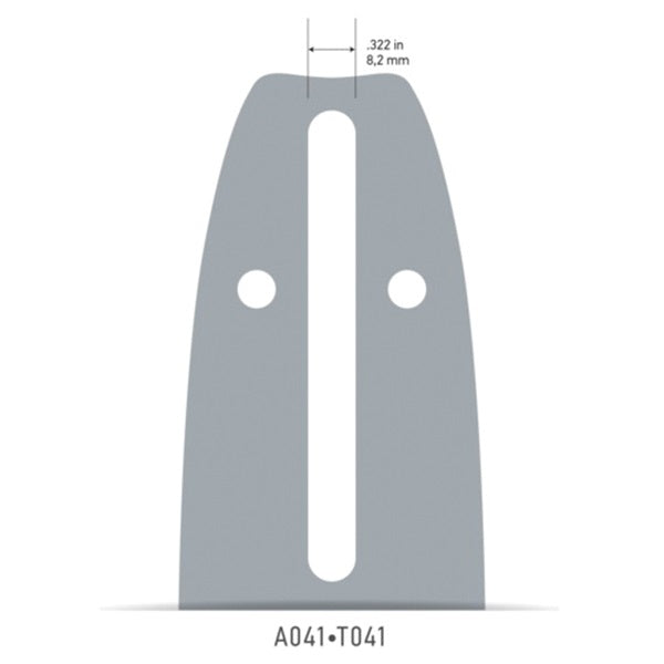 Oregon 504322 Bar and Chain Combo, Small Bar Nose Radius, 62-Drive Link, 91PX Chain, 3/8 in TPI/Pitch