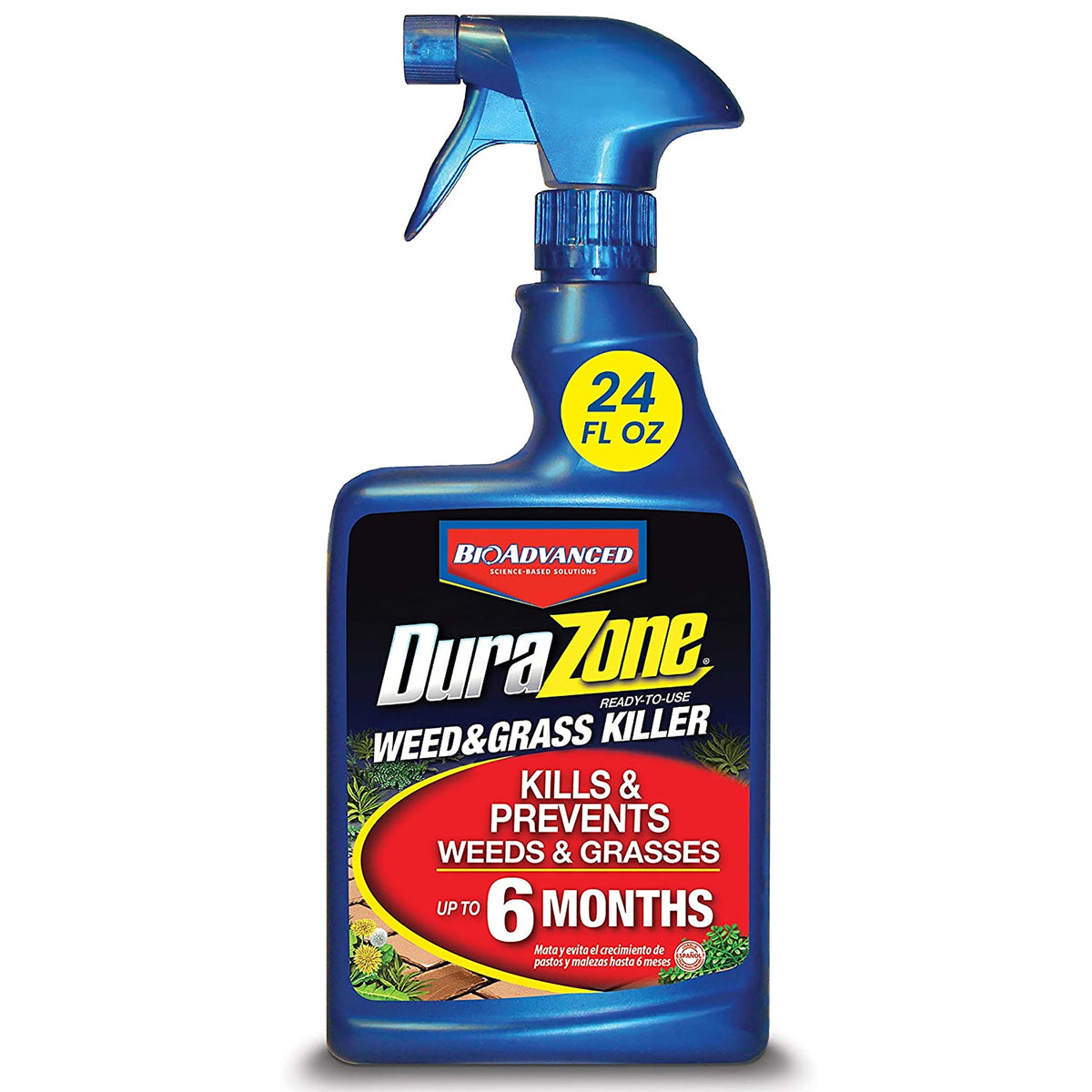 BioAdvanced DuraZone 704340A Weed and Grass Killer, Liquid, Light Beige/White, 24 oz Bottle