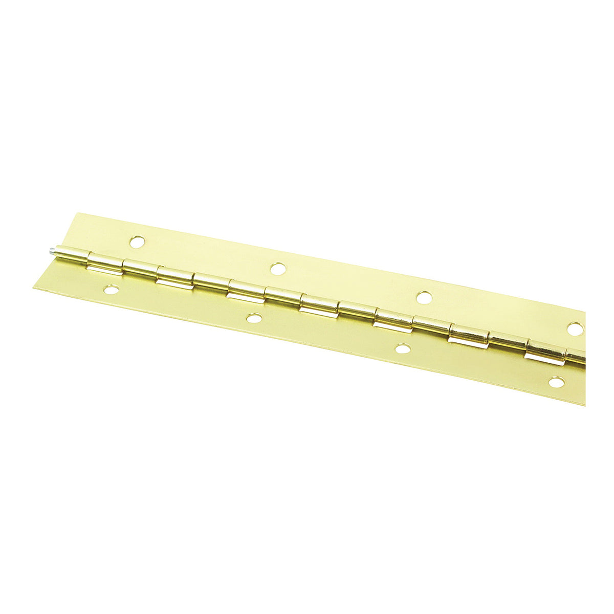 ProSource Continuous Hinge, 180 deg, Steel, Bright Brass, 1.5 in x 48 in