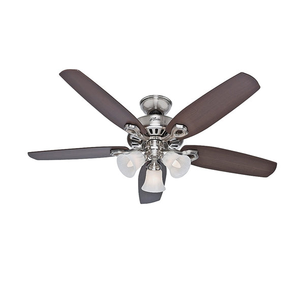 Hunter 53237 Ceiling Fan, 5-Blade, Brazilian Cherry/Harvest Mahogany Blade, 52 in Sweep, Fiberboard Blade, 3-Speed