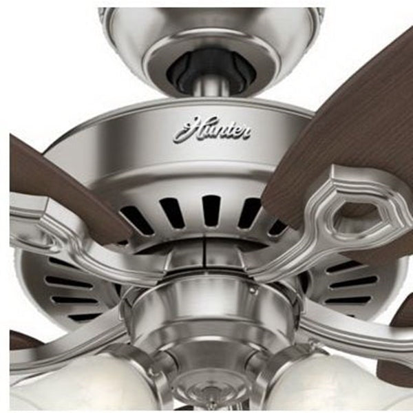 Hunter 53237 Ceiling Fan, 5-Blade, Brazilian Cherry/Harvest Mahogany Blade, 52 in Sweep, Fiberboard Blade, 3-Speed