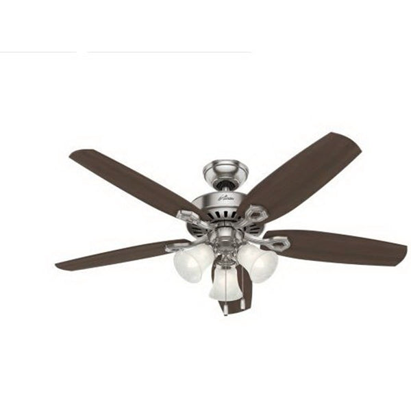 Hunter 53237 Ceiling Fan, 5-Blade, Brazilian Cherry/Harvest Mahogany Blade, 52 in Sweep, Fiberboard Blade, 3-Speed